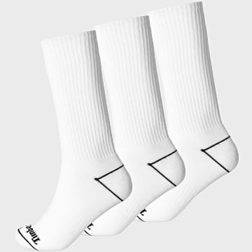 Timberland - Pack van 3 pares sokken Cushioned Crew Socks A6BBB Wit Zwart