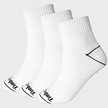 Timberland - Pack van 3 Paar Sneakers Cushioned Quarter Socks A6BAQ Wit Zwart