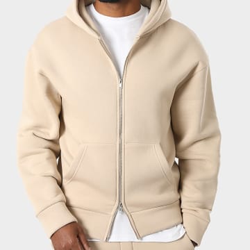LBO - Sweat Zippé Capuche 4130 Beige