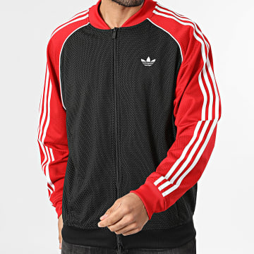 Adidas Originals - Veste Zippée A Bandes SST TT KE0114 Noir Rouge