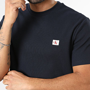 Calvin Klein - Tee Shirt Waffle 008G Bleu Marine