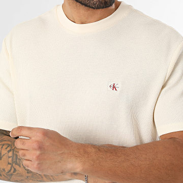 Calvin Klein - Tee Shirt Waffle 008G Beige Clair
