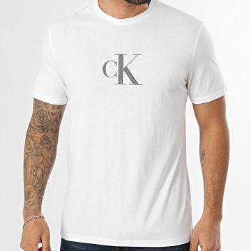 Calvin Klein - Tee Shirt 30s Distress Monogram Graphic RF853 Blanc