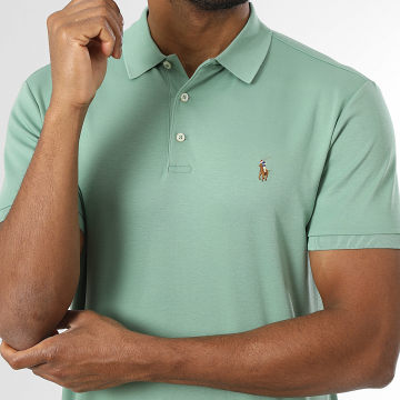 Polo Ralph Lauren - Polo Manches Courtes Custom Slim Oxford Vert