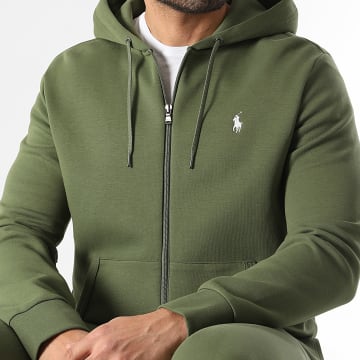 Polo Ralph Lauren - Sweat Zippé Capuche Original Player Vert Kaki
