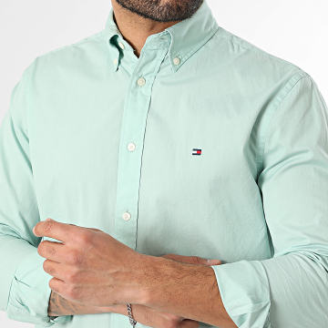 Tommy Hilfiger - Camicia Maniche Lunghe Flex Poplin Solid 7550 Verde