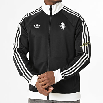 Adidas Originals - Veste Zippée A Bandes Juventus FC KD4452 Noir Blanc