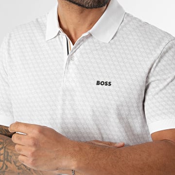 BOSS - Polo Manches Courtes Chip Pattern 50554591 Blanc
