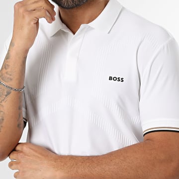 BOSS - Polo Manches Courtes Chip Hexa 50554561 Beige Clair
