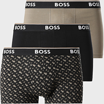BOSS - Pack de 3 Boxers 50554443 Negro Verde Caqui