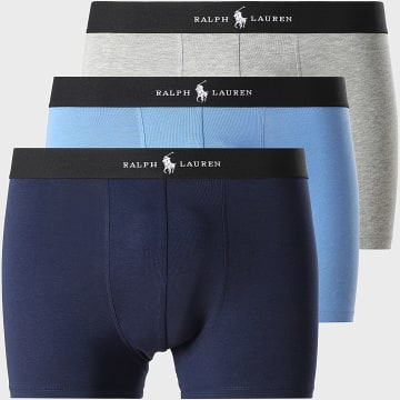 Polo Ralph Lauren - Set aus 3 Boxershorts Marineblau Hellblau Meliert