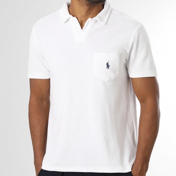 Polo Ralph Lauren - T-Shirt Short Sleeves V-Neck Original Player Terry Cloth White