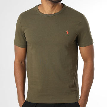 Polo Ralph Lauren - T-Shirt Original Player Custom Slim Fit Khaki Grün Orange