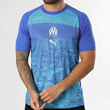 Puma - T-Shirt OM Warm Up Jersey 785902 Blu Reale Turchese