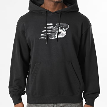 New Balance - Camisola com Capuz Relaxed Fit Future Tech MT61L4DQ Preto