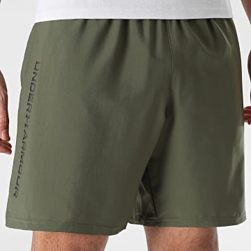 Under Armour - Short Jogging UA TechWoven Wordmark 1383356 Vert Kaki Noir