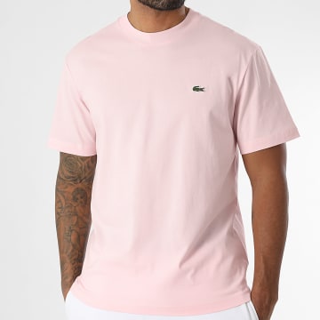Lacoste - Camiseta Logo Cocodrilo Classic Fit Rosa