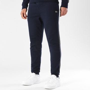 Lacoste - Pantalon Jogging Logo Brodé Crocodile Bleu Marine