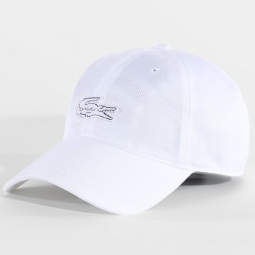Lacoste - Casquette Logo Brodé Crocodile Blanc