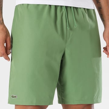 Lacoste - Short Jogging Diamanté Logo Brodé Crocodile Vert