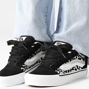 Vans - Sapatilhas Femininas Knu Skool 00D2T Glitter Leopardo Preto