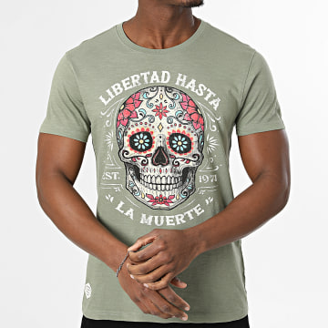 Deeluxe - T-Shirt Craneo 05T1507M Verde Cáqui Mesclado