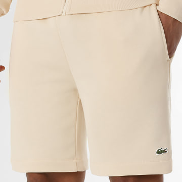Lacoste - Short Jogging Logo Brodé Crocodile Beige