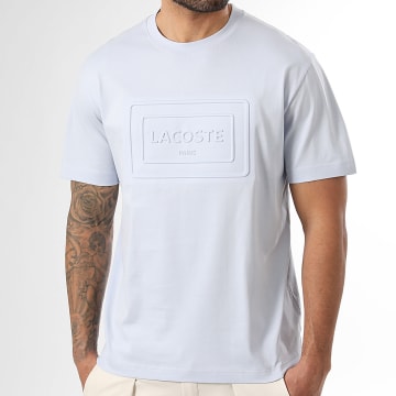 Lacoste - Camiseta Classic Fit logo en relieve Azul Cielo