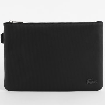 Lacoste - Pochette Logo Crocoile Metal Nero