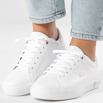 Lacoste - Sneakers Dames Powercourt 1265 Wit Lichtroze