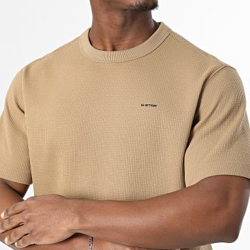 G-Star - Tee Shirt Waffle D28609-E383 Beige