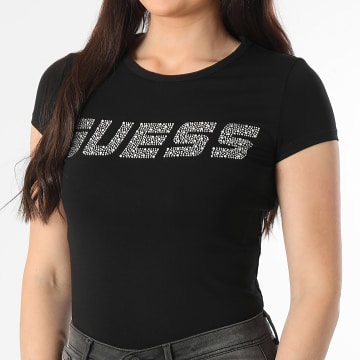 Guess - Tee Shirt A Strass Femme V5GI20-J1314 Noir