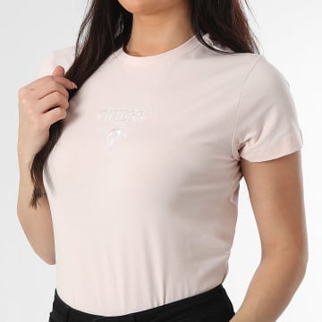 Guess - Tee Shirt Femme V4YI21-KCDH1 Rose Blanc