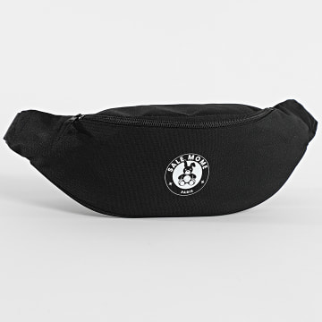 Sale Môme Paris - Borsello Marsupio Little Badge Coniglio Nero Bianco