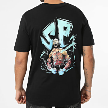 Super Prodige - Camiseta Oversize Grande Energie Negro Azul Cielo