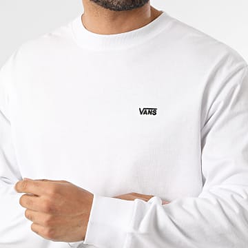Vans - T-Shirt Manga Longa Oversize Large Left Chest II 00P1S Branco