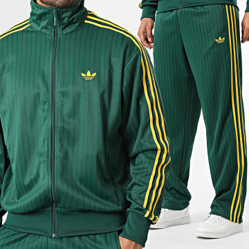 Adidas Originals - Ensemble De Survetement A Bandes Firebird KD6287 KE3456 Vert Jaune