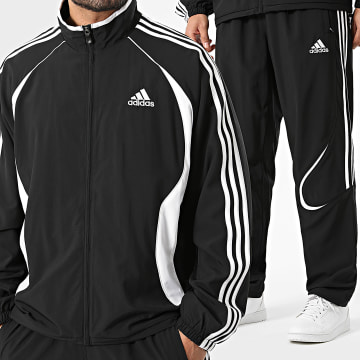 Adidas Sportswear - Ensemble De Survetement A Bandes Teamgeist KD5858 KD5863 Noir Blanc