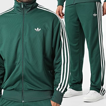 Adidas Originals - Ensemble De Survetement A Bandes Firebird KD4076 KD4080 Vert Blanc