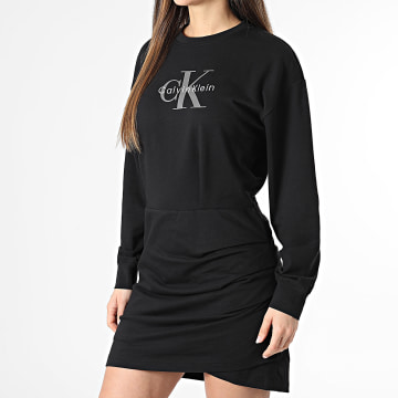 Calvin Klein - Robe Manches Longues Femme 224G Noir
