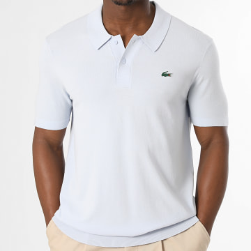 Lacoste - Polo Manches Courtes Logo Crocodile Bleu Clair