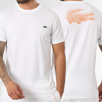 Lacoste - Camiseta Big Logo Cocodrilo Regular Fit Blanco