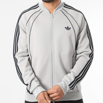 Adidas Originals - Veste Zippée A Bandes SST 2.0 KD5839 Gris Clair