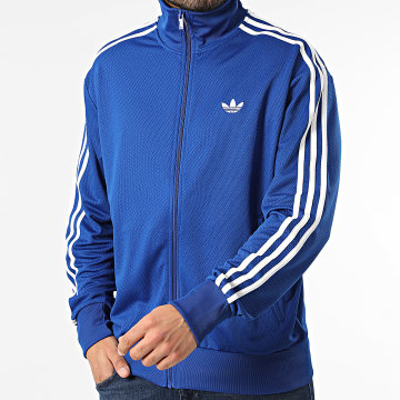 Adidas Originals - Veste Zippée A Bandes Firebird TT KE0790 Bleu Roi Blanc