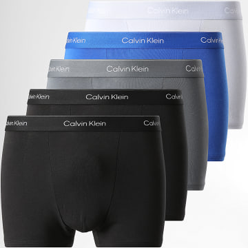 Calvin Klein - Lot De 5 Boxers NB4437 Bleu Ciel Bleu Roi Gris Noir