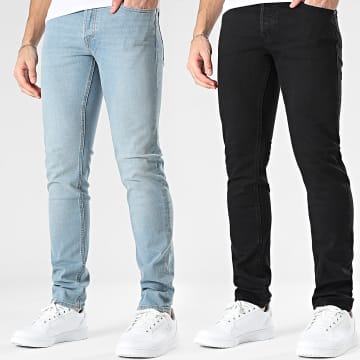 Jack And Jones - Pack de 2 Calças jeans Slim Glenn Original Preto Azul Denim