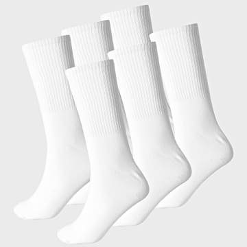 Jack And Jones - Lot De 6 Paires De Chaussettes Nolan Blanc