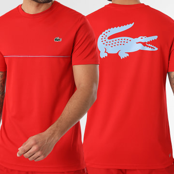 Lacoste - Camiseta Big Logo Cocodrilo Regular Fit Rojo