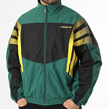 Adidas Originals - Veste Zippée A Bandes Santiago TT KS8325 Noir Vert