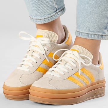 Adidas Originals - Zapatillas Mujer Gazelle Bold J IH6458 Blanco Maravilla Amarillo Círculo Caucho 1